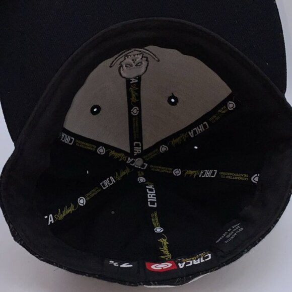 Circa Hat Men’s 7 3/8 Black Authentic Skull Drum Sticks Headwear Baseball Cap - Picture 12 of 14